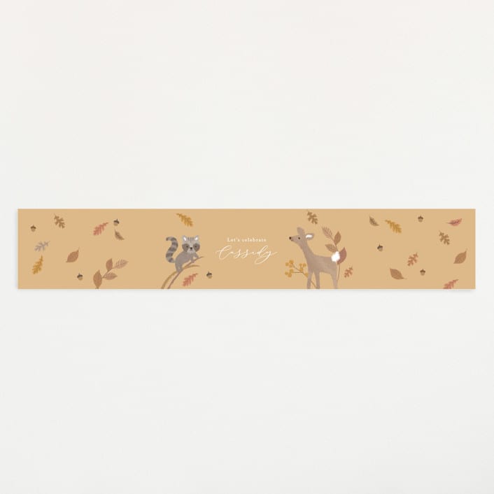 "Woodland autumn" - Baby Shower Belly Bands in Pumpkin by Jennifer Wick - Front