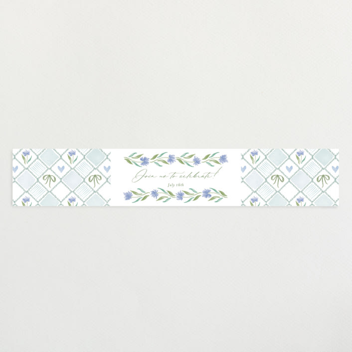 "Wildflower Ribbon" - Baby Shower Belly Bands in Cotswolds by Jackie Crawford - Front