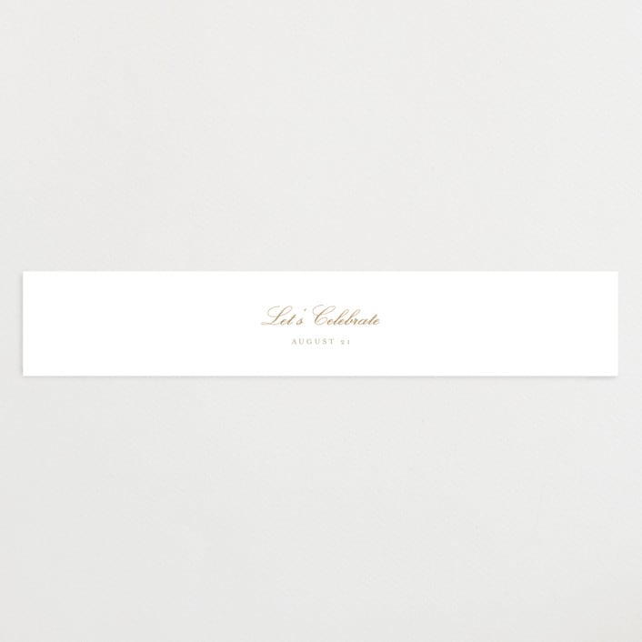 "Footprint" - Baby Shower Belly Bands in Golden by Stacey Meacham - Front
