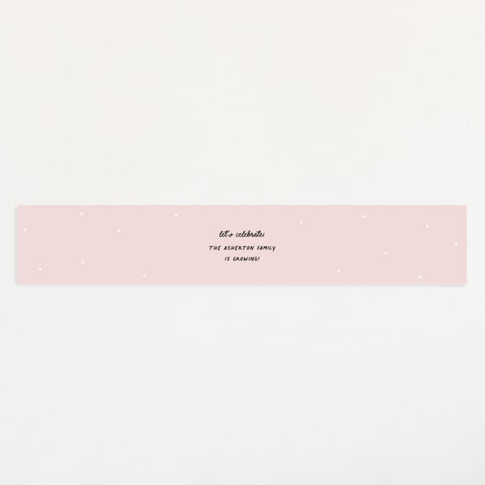 "Little Sibling" - Baby Shower Belly Bands in Cotton Candy by Lea Delaveris - Front