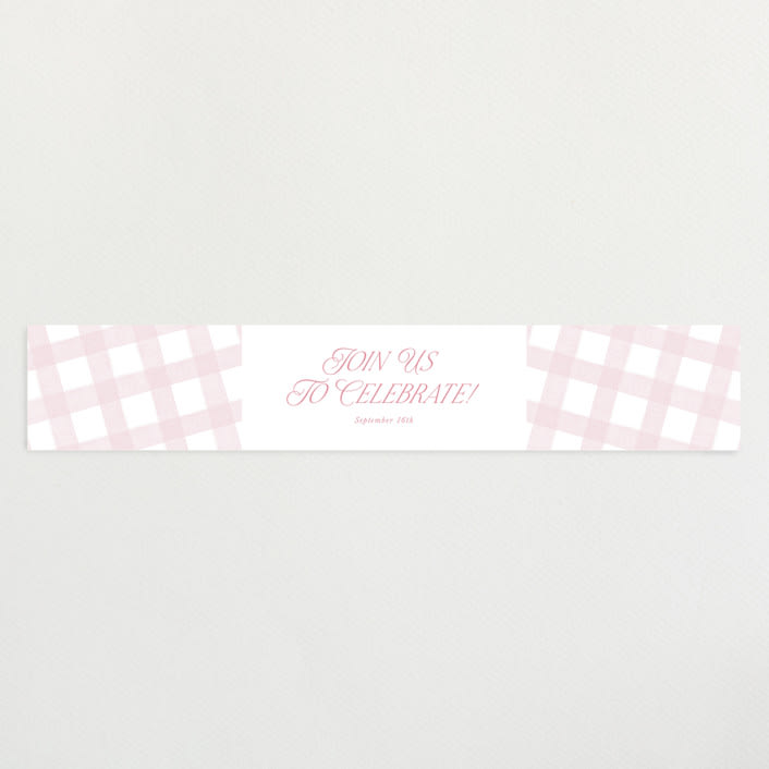 "Doodle Bow Frame" - Baby Shower Belly Bands in Petal by Jackie Crawford - Front