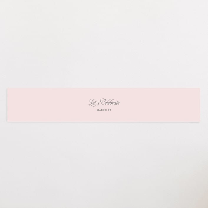 "Border Ribbon" - Baby Shower Belly Bands in Rosy Cheeks by Carolyn MacLaren - Front