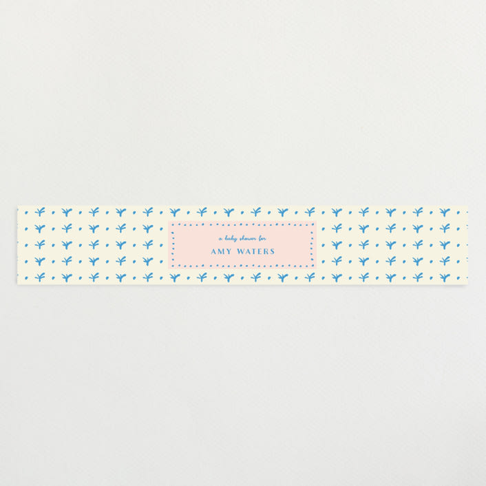 "China Tea Set" - Baby Shower Belly Bands in Blush by Ani Somi - Front