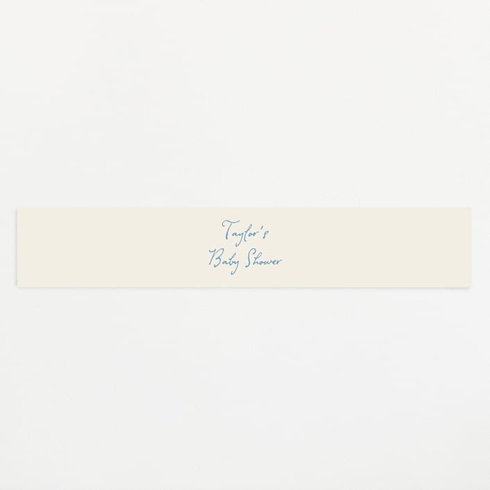 "ribbon bow drawing" - Baby Shower Belly Bands in Dusty Blue by Cass Loh - Front