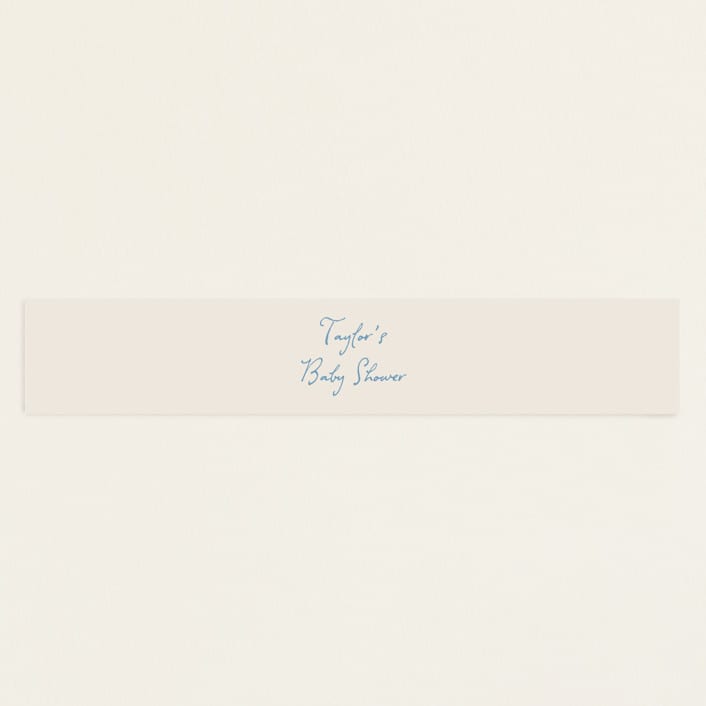 "ribbon bow drawing" - Baby Shower Belly Bands in Dusty Blue by Cass Loh - Front