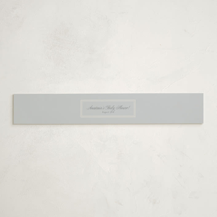 "On Board" - Baby Shower Belly Bands in Fog by Stephanie Hawkes - Front