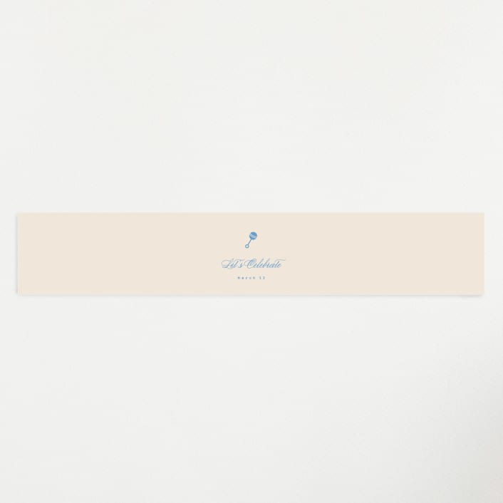 "Classic Start" - Baby Shower Belly Bands in Powder Blue by Carolyn MacLaren - Front