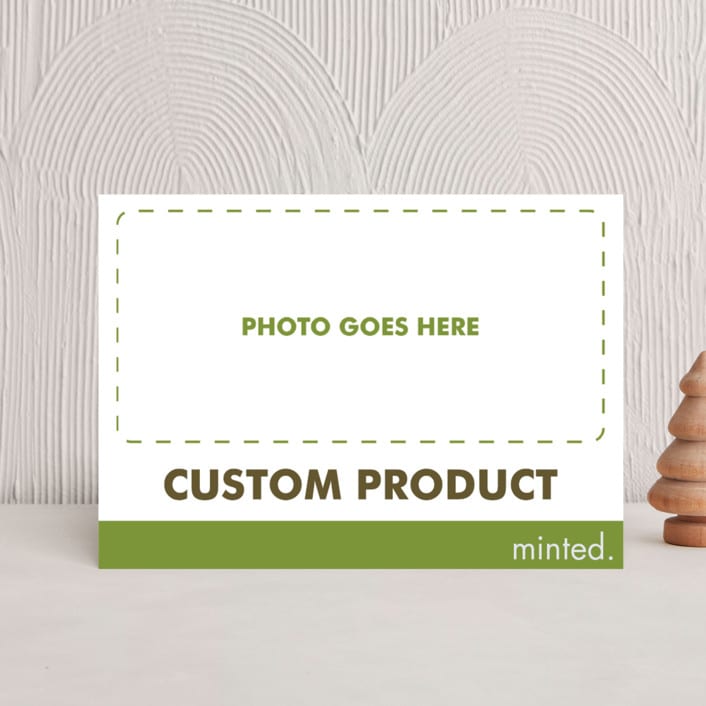 "FOIL Portrait Custom" - Holiday Birth Announcement Cards in Charcoal by Minted Custom - Front