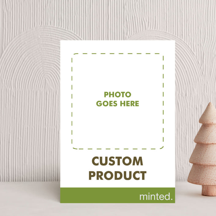 "FOIL Portrait Custom" - Holiday Birth Announcement Cards in Charcoal by Minted Custom - Front