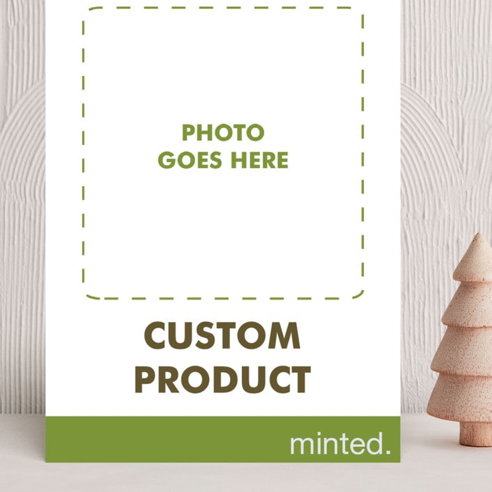 "FOIL Portrait Custom" - Holiday Birth Announcement Cards in Charcoal by Minted Custom - Front