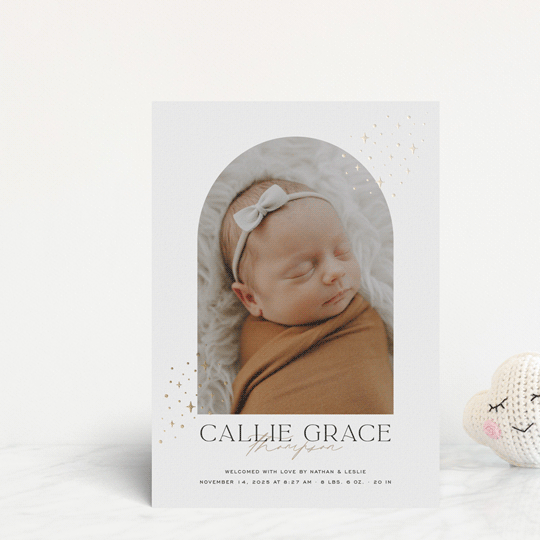 "Starlit Sky" - Birth Announcements in Cloud by Molly Wiggins - Front