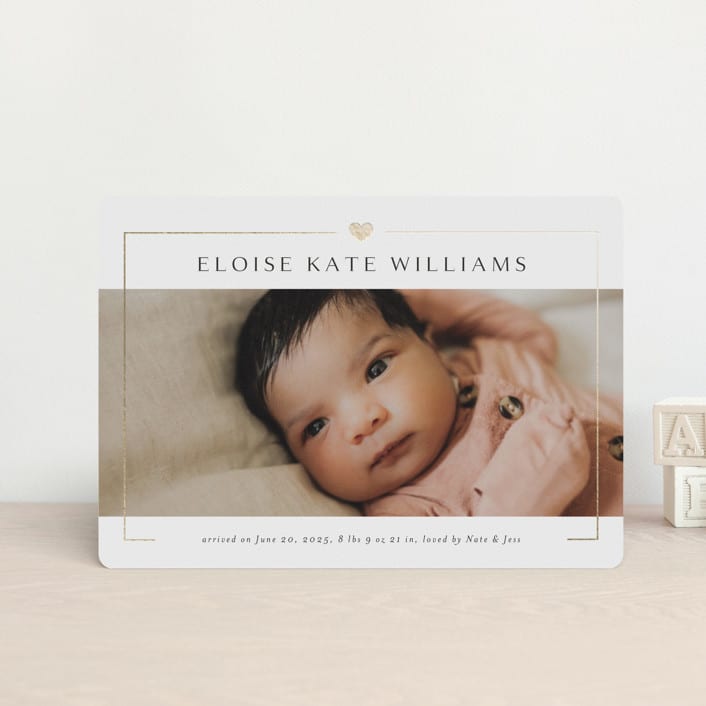 "Lovely" - Birth Announcements in Ink by Kasia Labocki - Front