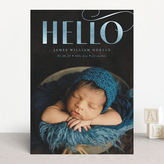 "Flourish" - Birth Announcements in Pool by Carolyn MacLaren - Front