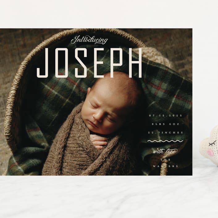 "cover" - Birth Announcements in Cream by Vivian Yiwing - Front