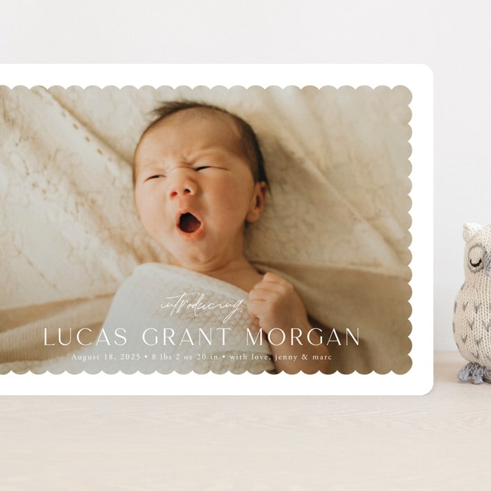 "First Glimpse" - Birth Announcements in Icing by Yaling Hou Suzuki - Front