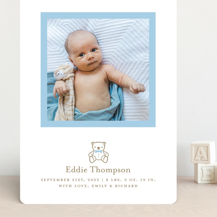 "Teddy" - Birth Announcements in Baby by mo kelley - Front