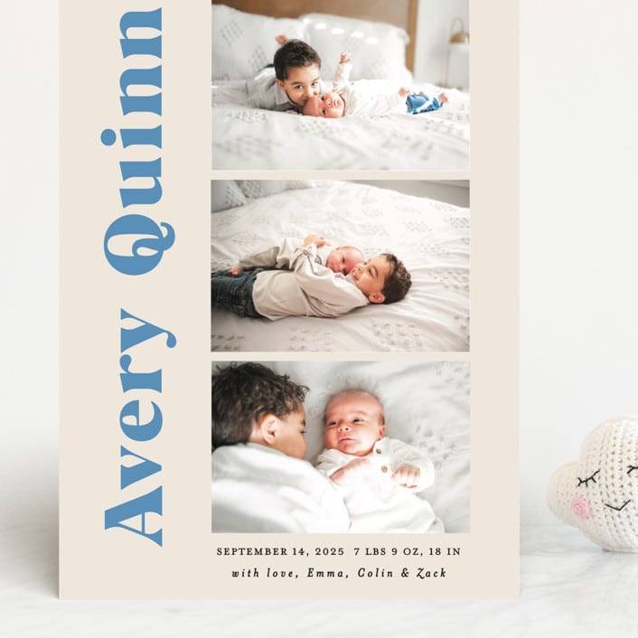 "moderne bébé" - Birth Announcements in Blueberry by Benita Crandall - Front