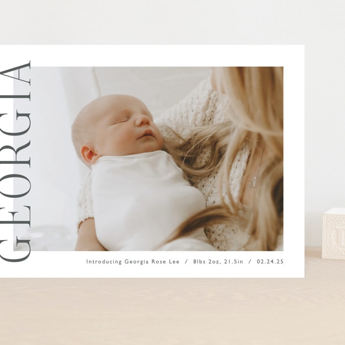 "The Chic Side" - Birth Announcements in Ink by Carolyn MacLaren - Front