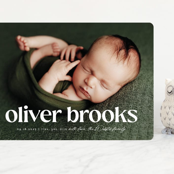 "The simplest" - Birth Announcements in Salt by Lea Delaveris - Front