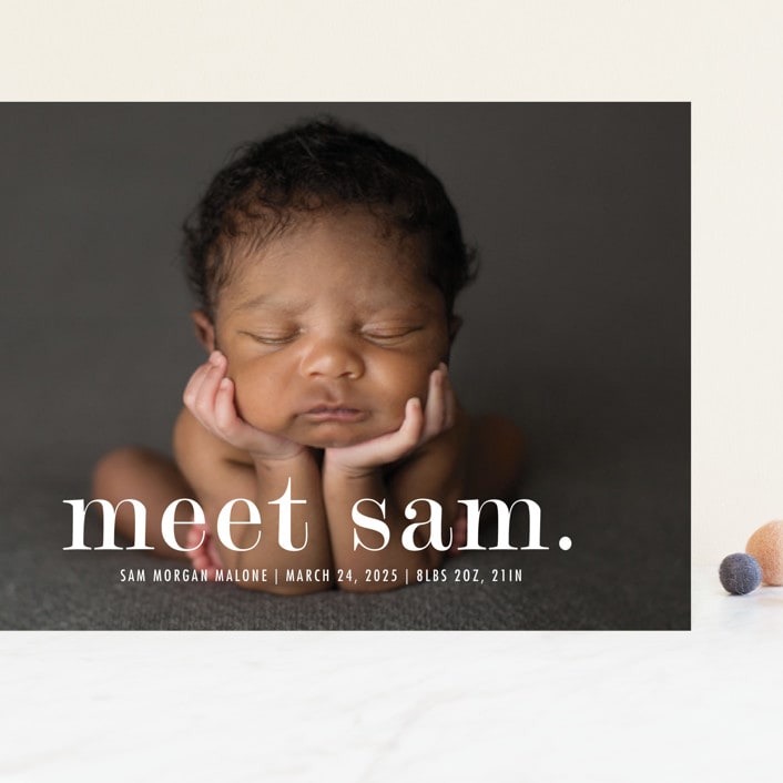 "Meeting" - Birth Announcements in Cloud by Up Up Creative - Front
