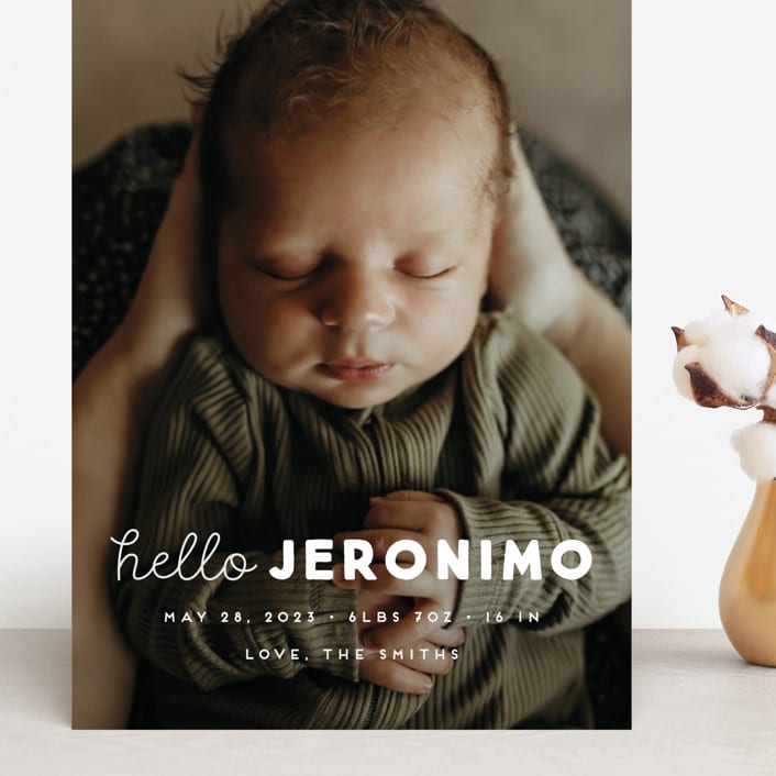"meet me" - Birth Announcements in Cloud by Snow and Ivy - Front