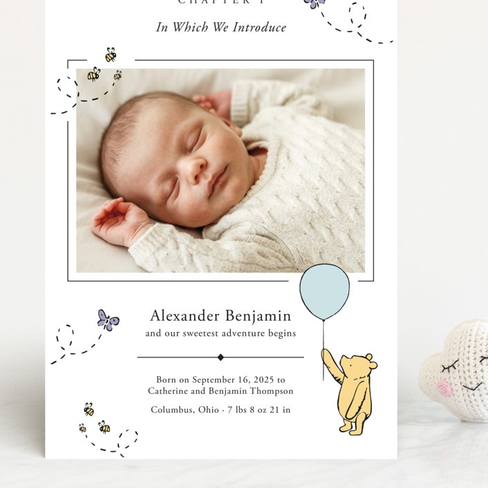 "Disney Sweetest Adventure" - Birth Announcements in Cloud by Heather Schertzer - Front