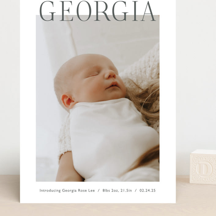 "The Chic Side" - Birth Announcements in Ink by Carolyn MacLaren - Front