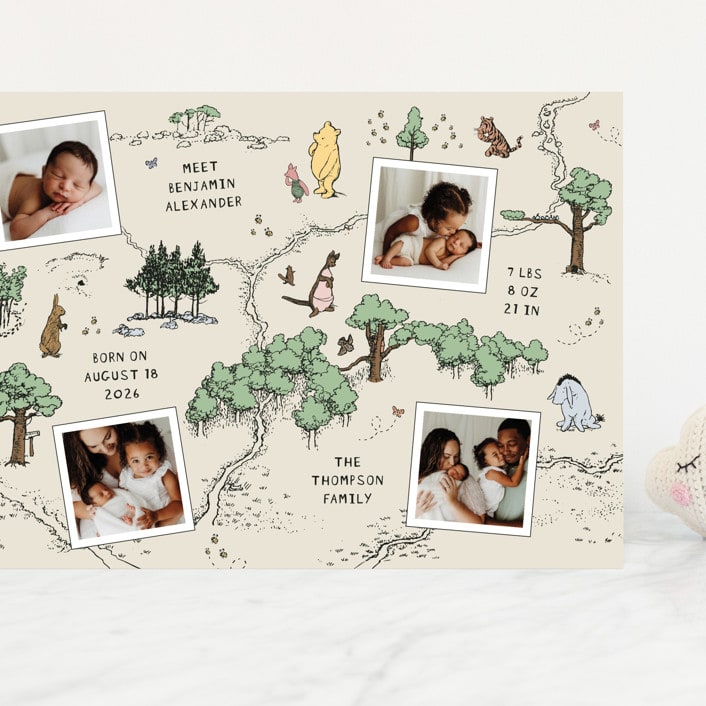 "Hundred Acre Wood" - Birth Announcements in Natural by Heather Schertzer - Front