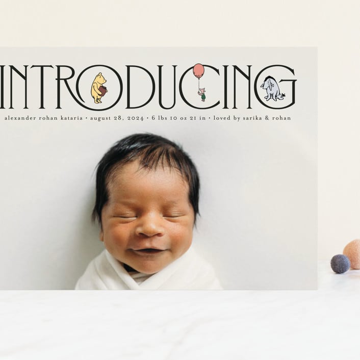 "Silly Old Bear" - Birth Announcements in Ink by Heather Schertzer - Front