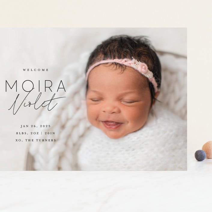 "Type Mix" - Birth Announcements in Ink by Carolyn MacLaren - Front
