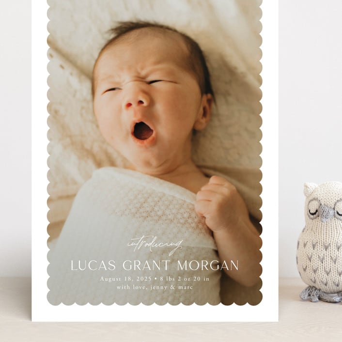 "First Glimpse" - Birth Announcements in Icing by Yaling Hou Suzuki - Front