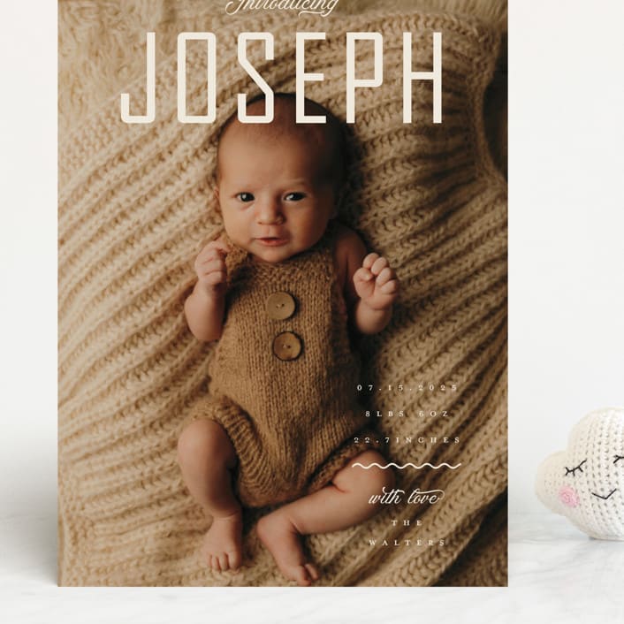 "cover" - Birth Announcements in Cream by Vivian Yiwing - Front