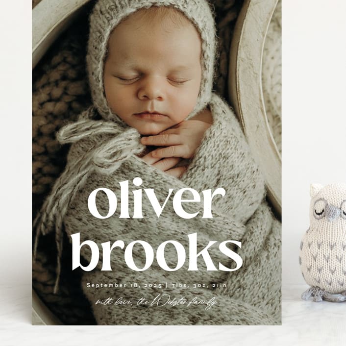 "The simplest" - Birth Announcements in Salt by Lea Delaveris - Front