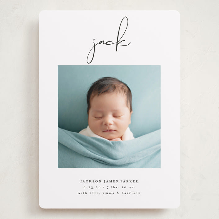 "Just Me" - Birth Announcements in Midnight by Lehan Veenker - Front
