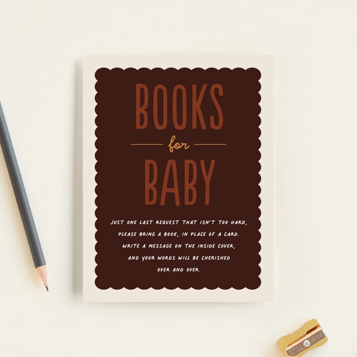"Baby Brewing" - Baby Shower Insert Cards in Grain by Erica Krystek - Front