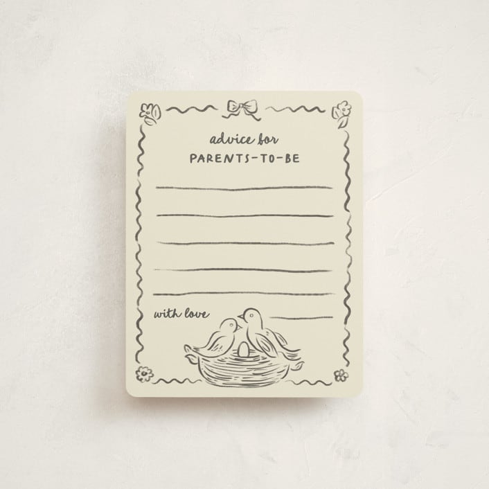 "Nesting era" - Baby Shower Insert Cards in Beetle by Creo Study - Front