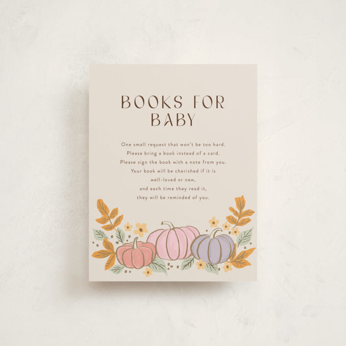 "pastel pampkins" - Baby Shower Insert Cards in Pudding by Cass Loh - Front