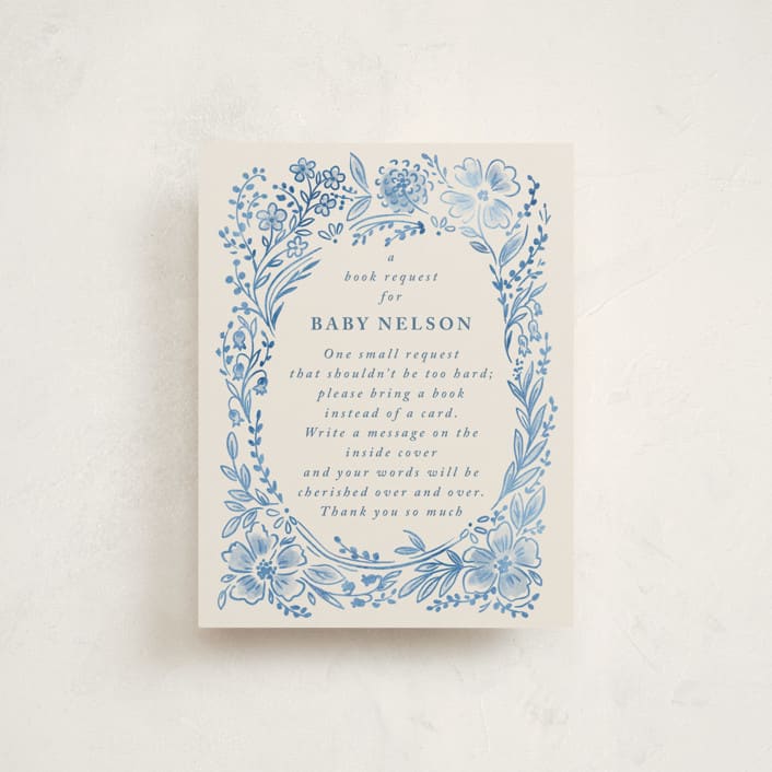 "Baby Frame" - Baby Shower Insert Cards in Frost by Petra Kern - Front