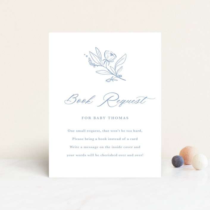"Parisian Garden" - Baby Shower Insert Cards in Sky by Kristen Smith - Front
