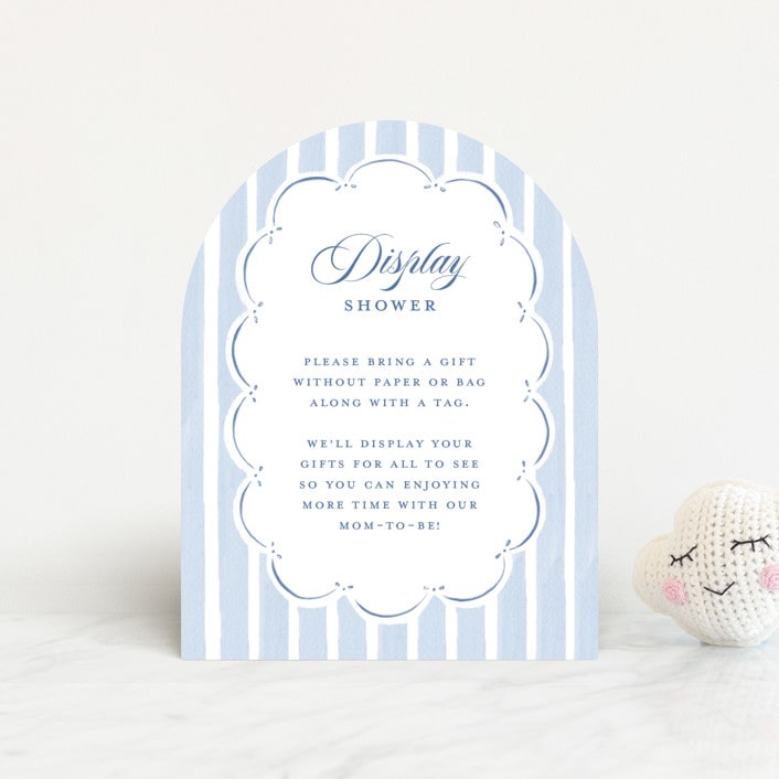 "French Teddy Bear" - Baby Shower Insert Cards in Gardenia by Pati Cascino - Front