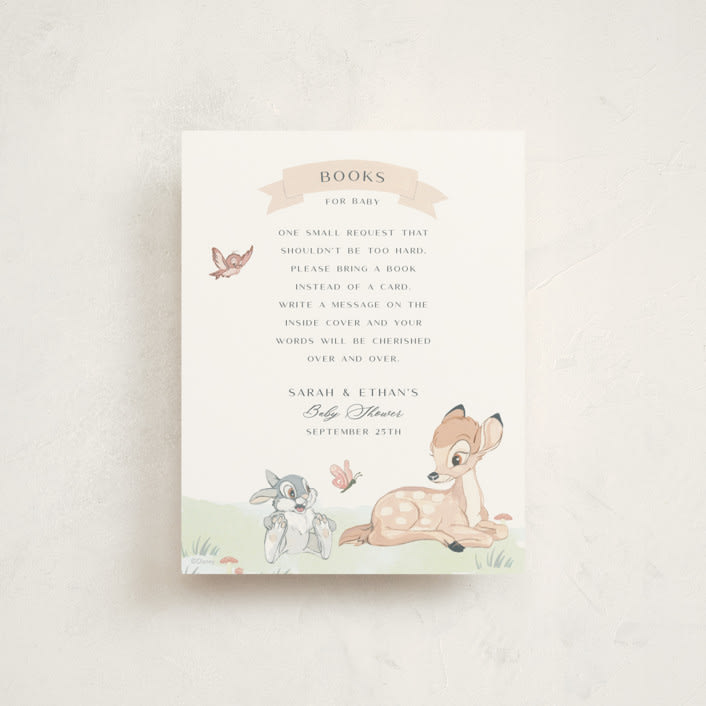 "Disney's Sweet Bambi" - Baby Shower Insert Cards in Sunshine by Teju Reval - Front