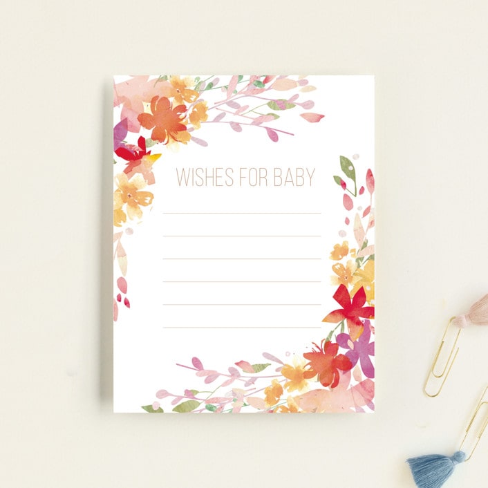 "Botanical Sip n See" - Baby Shower Insert Cards in Vibrant by Itsy Belle Studio - Front