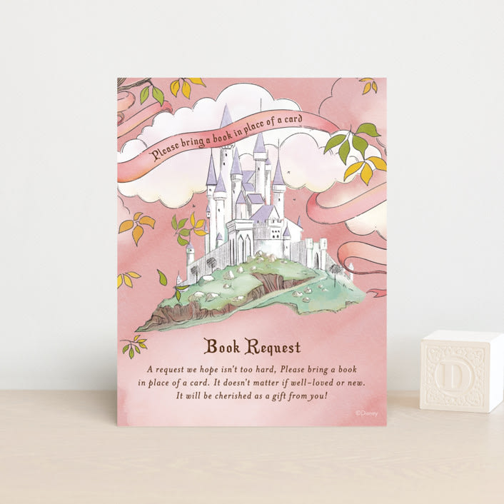 "Sleeping Beauty Storybook Forest" - Baby Shower Insert Cards in Mint by Becky Nimoy - Front