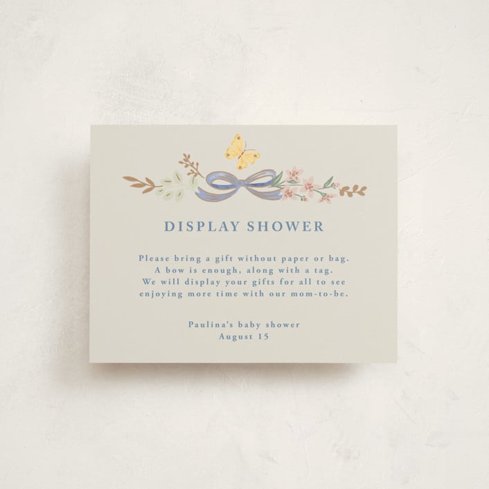 "Baby Flora" - Baby Shower Insert Cards in Sky by Petra Kern - Front