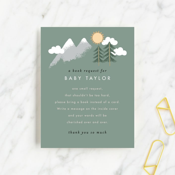 "Adventure on the horizon" - Baby Shower Insert Cards in Latte by Alethea and Ruth - Front