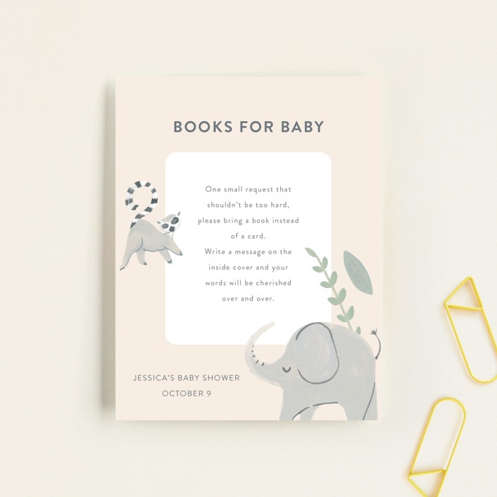 "Safari Dreams" - Baby Shower Insert Cards in Sunshine by Teju Reval - Front