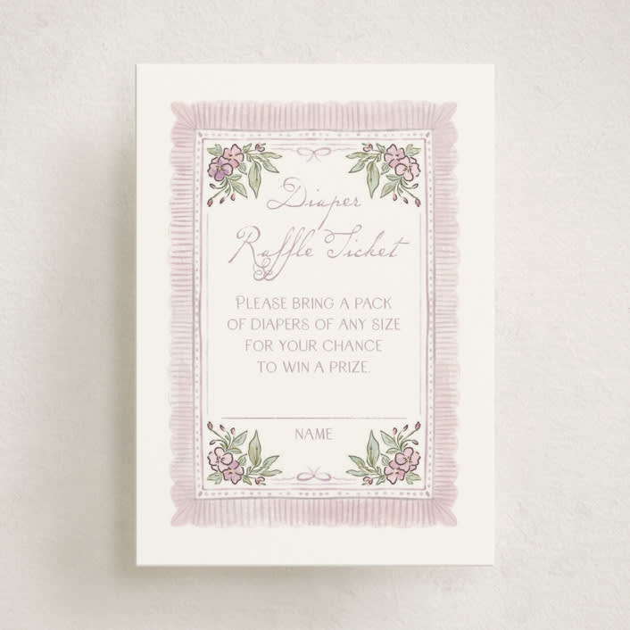 "Baby in Bloom." - Baby Shower Mini Insert Cards in Heather by Jenna Holcomb - Front