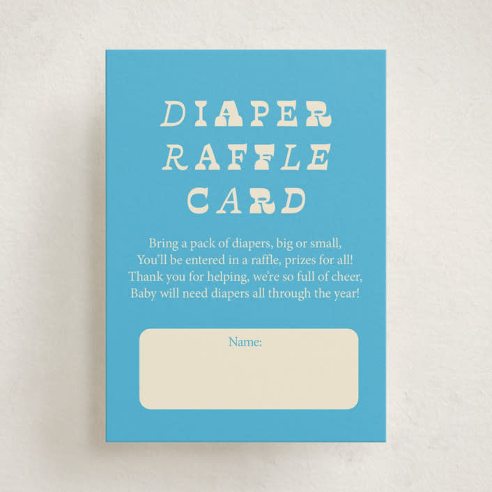 "Oh Baby It's Time" - Baby Shower Mini Insert Cards in Blueberry by Kartika Paramita - Front