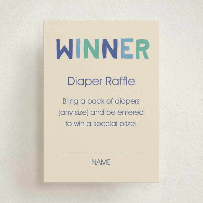 "Whale Hello" - Baby Shower Mini Insert Cards in Sea by Harriet Richter - Front