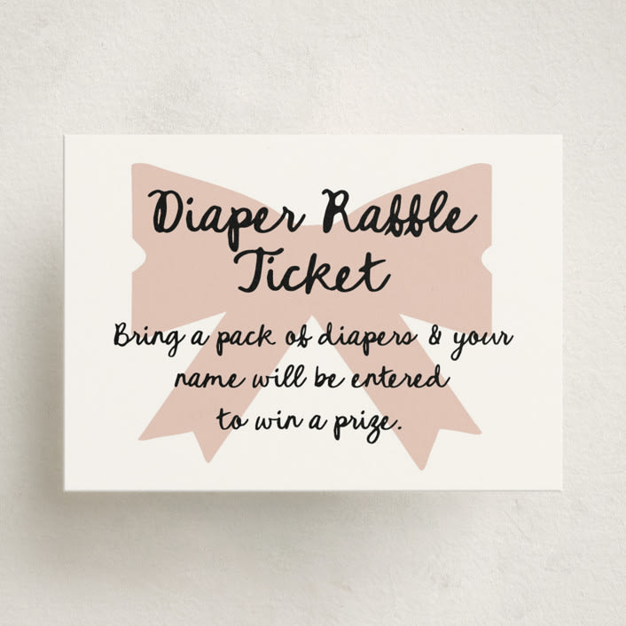 "Gift" - Baby Shower Mini Insert Cards in Blush by AK Graphics - Front